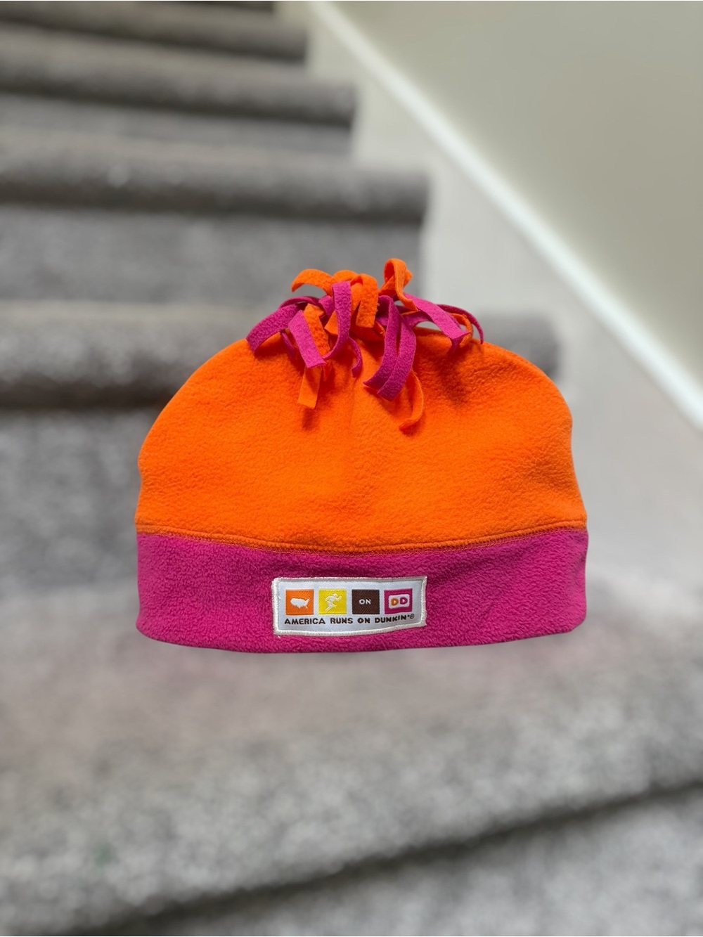NEW 2014 Dunkin Donuts Promo Merch Hat Pre Rebrand DD Collectible Beanie Puff